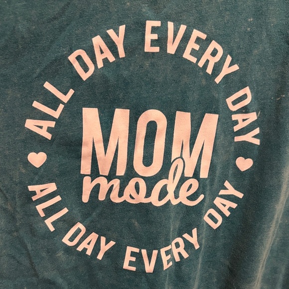 Teal 'Mom Mode' Short Sleeve Tee - Picture 3 of 4